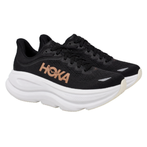 נעלי ריצה לנשים HOKA BONDI 9 שחור/זהב ורוד