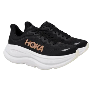 נעלי ריצה לנשים HOKA BONDI 9 שחור/זהב ורוד
