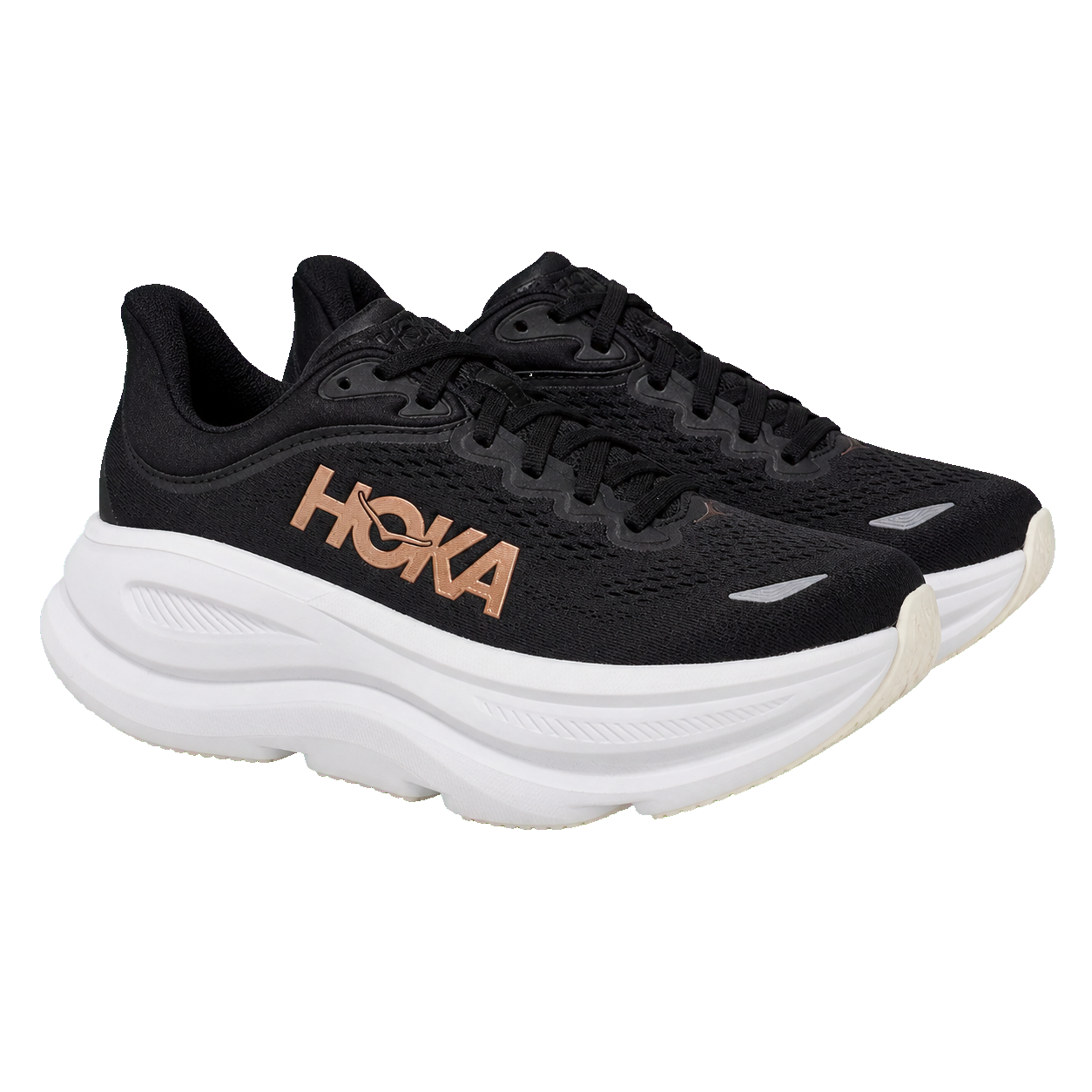 נעלי ריצה לנשים HOKA BONDI 9 שחור/זהב ורוד