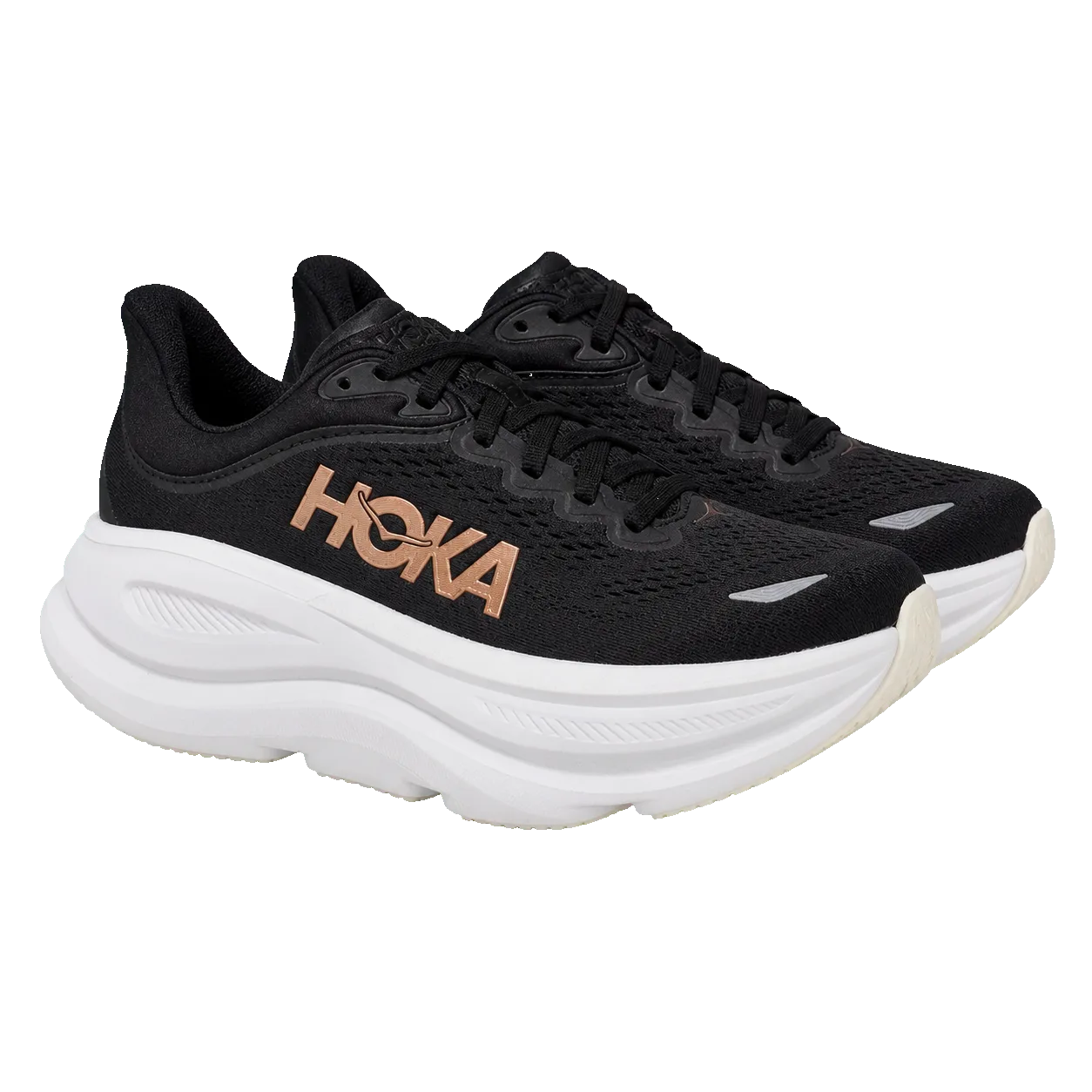 נעלי ריצה לנשים HOKA BONDI 9 שחור/זהב ורוד