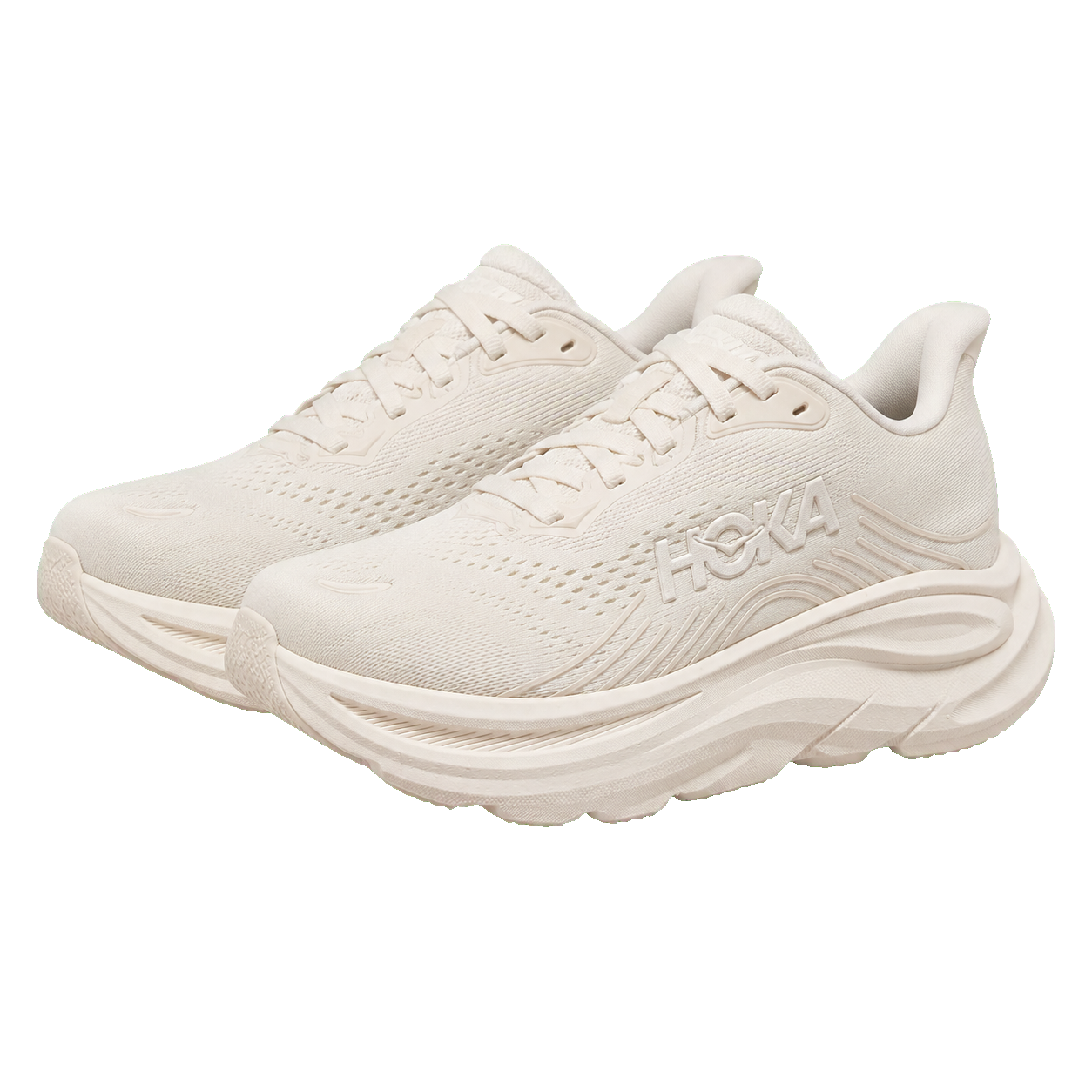 נעלי ריצה לנשים HOKA CLIFTON 11 WIDE קרם