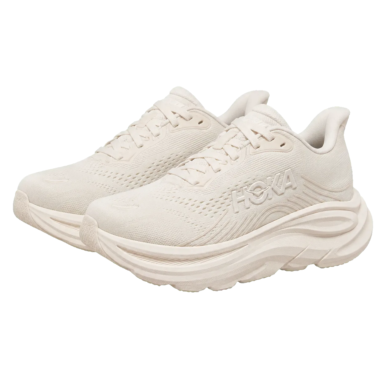 נעלי ריצה לנשים HOKA CLIFTON 11 WIDE קרם