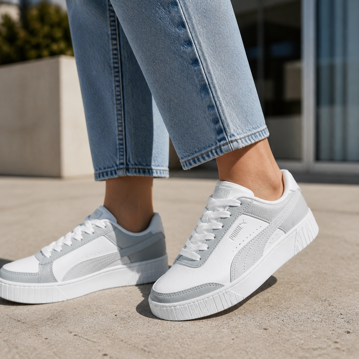 נעלי ספורט נשים Puma Carina Mia לבן/אקווה lifestyle