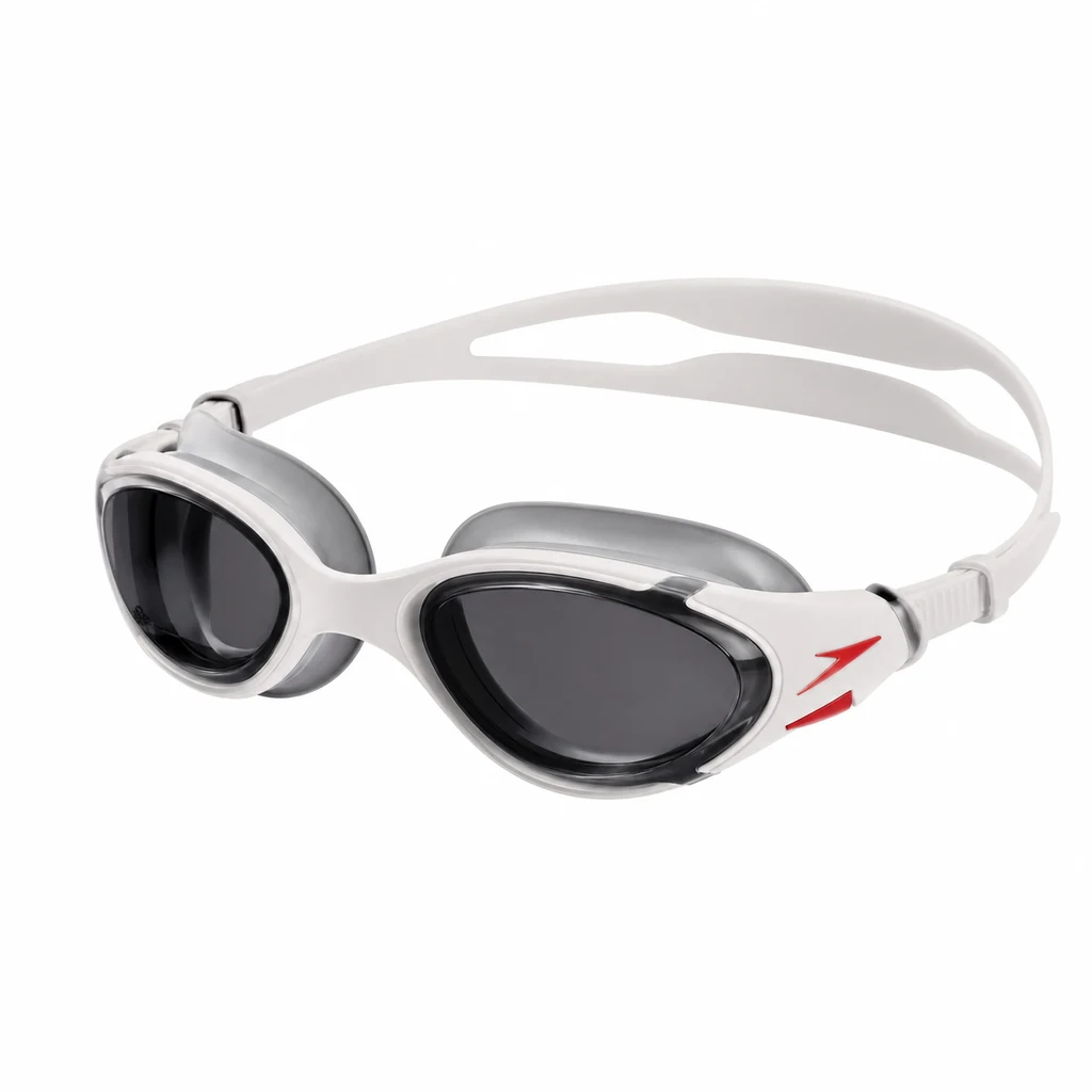 משקפת שחייה Speedo Biofuse 2.0 - White / Red / Light Smoke
